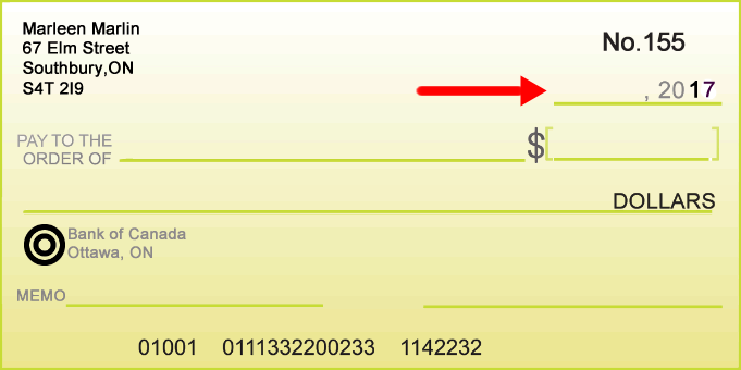 sample cheque