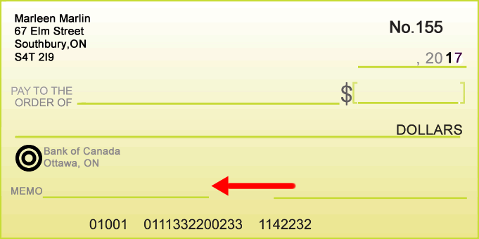 sample cheque