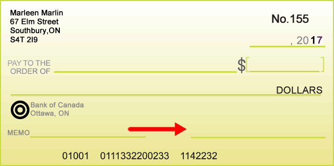 sample cheque