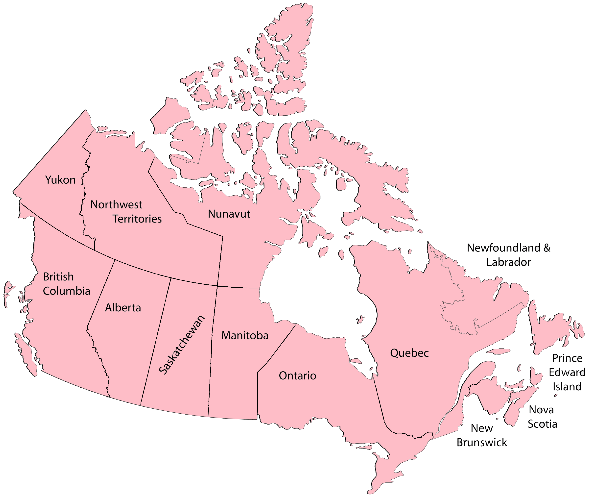 map of canada